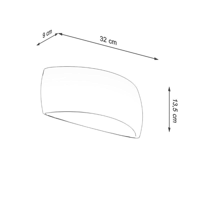 Dimensions Wandleuchte Muschel Keramik glänzend Weiß