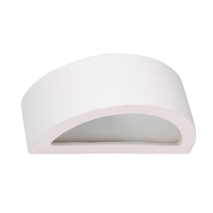 Applique Croissant céramique blanche 30 cm, vue packshot principale sur fond blanc