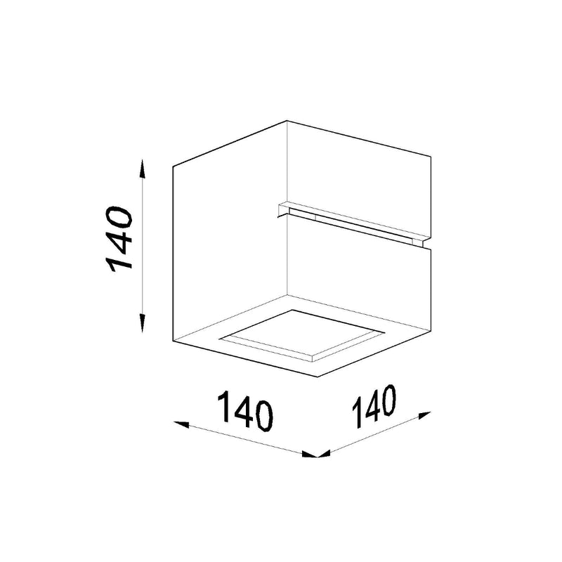 Dimensions Cube Ceramic Wall Light