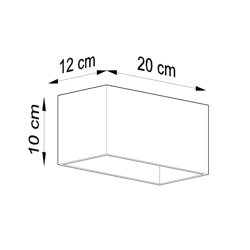Dimensions Wandleuchte Cube MAXI Grau