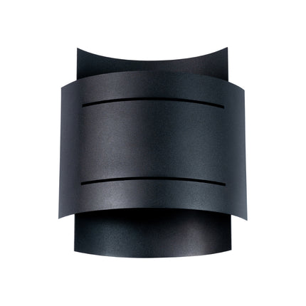 Applique murale Double Rampe Acier Noir photographiée sur fond blanc, packshot produit Sovala.