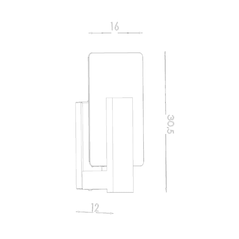 Dimensions Lámpara de pared geométrica wengué
