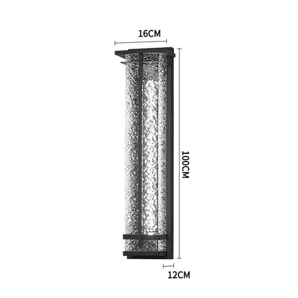 Applique extérieure LED acrylique eau sur une façade moderne