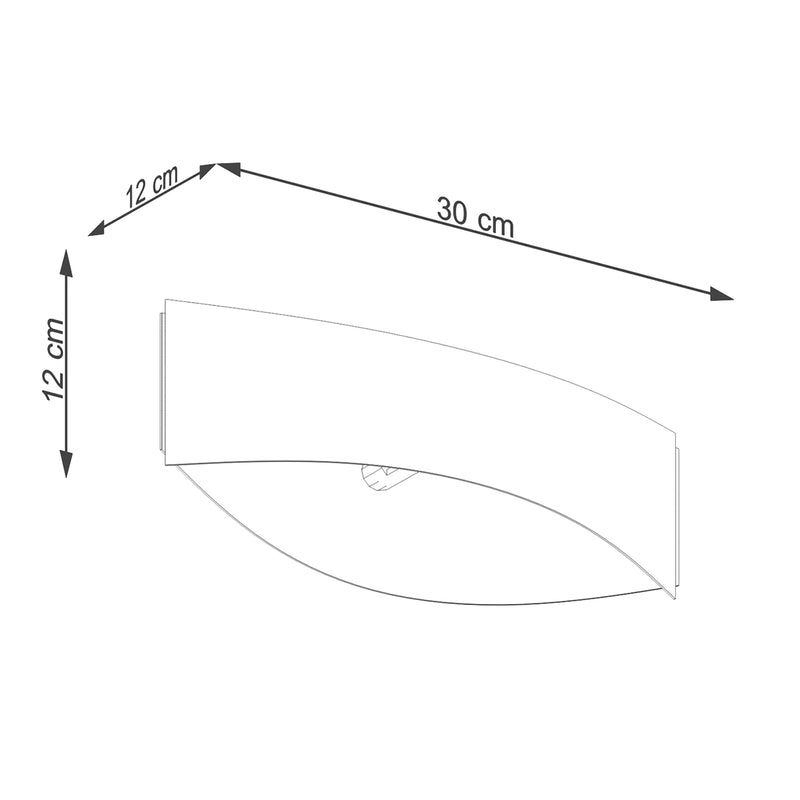 Dimensions Fluid Ribbon Black Steel Wall Light