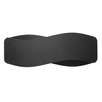 Applique murale Flux Lumineux 40 noire, packshot studio sur fond blanc
