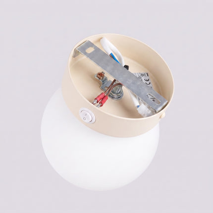 Applique Globe Solis beige, packshot de trois quarts
