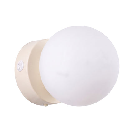 Applique Globe Solis beige, packshot sur fond blanc