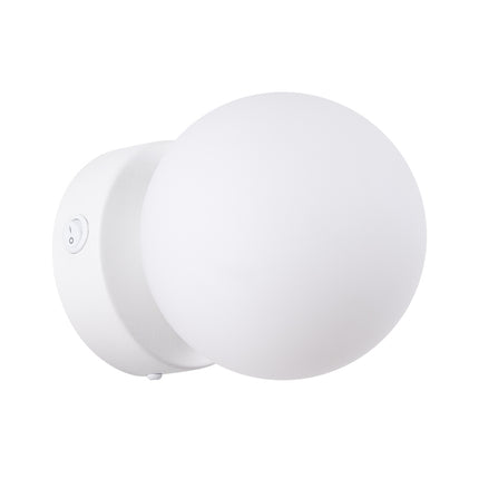 Applique Globe Solis blanc, packshot sur fond blanc