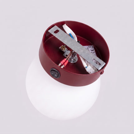 Applique Globe Solis bordeaux, packshot de trois quarts