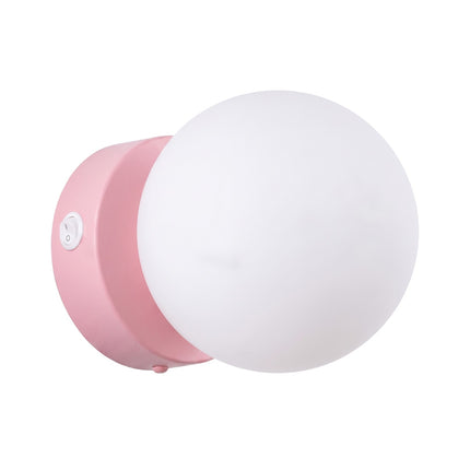 Applique Globe Solis rose, packshot sur fond blanc