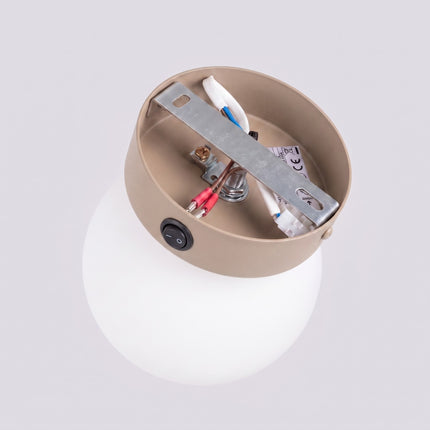 Applique Globe Solis taupe, packshot de trois quarts