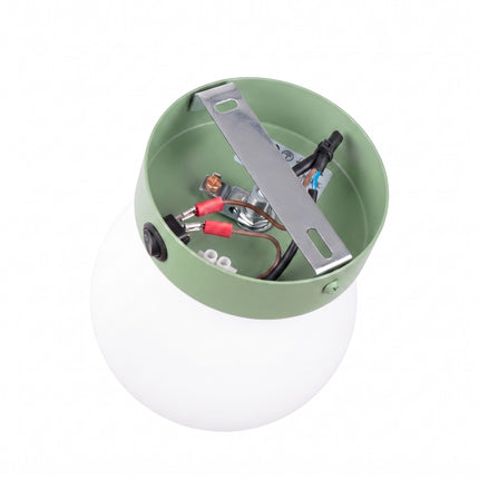 Applique Globe Solis vert sauge, packshot de trois quarts