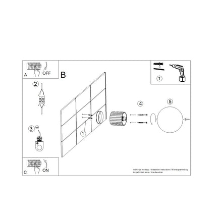 Notice de montage de l'applique murale Halo blanche IP44