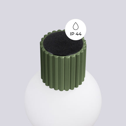 Pictogramme IP44 signalant la protection contre les projections d'eau de l'applique Halo vert olive