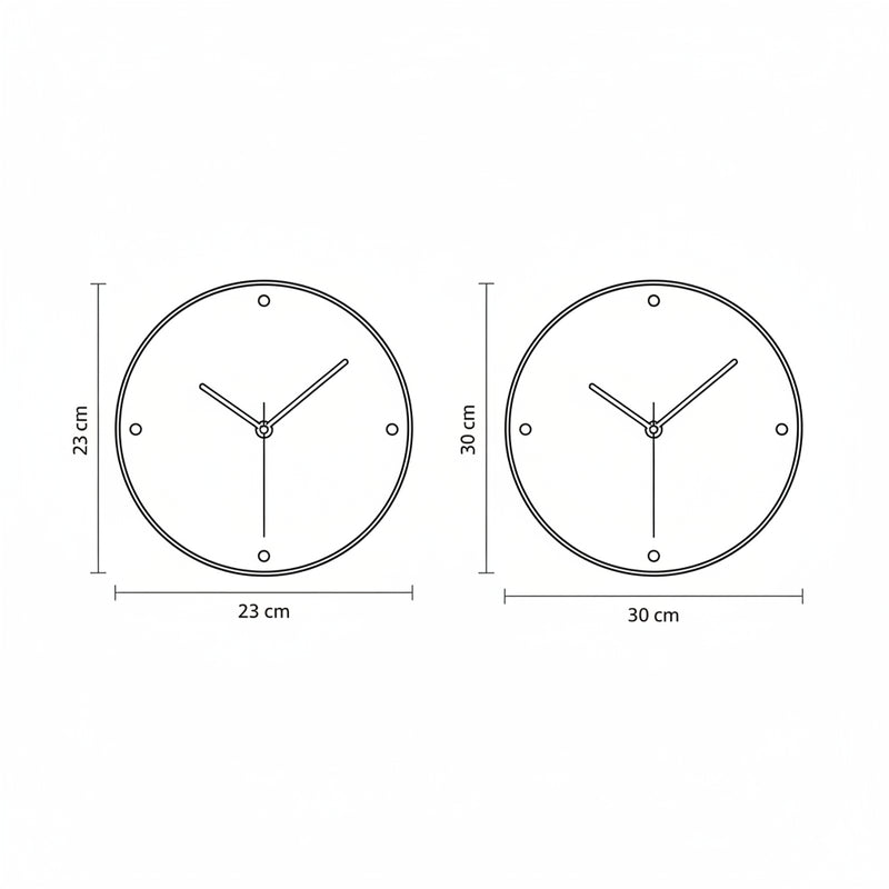 Dimensions Naturstein-Wanduhr