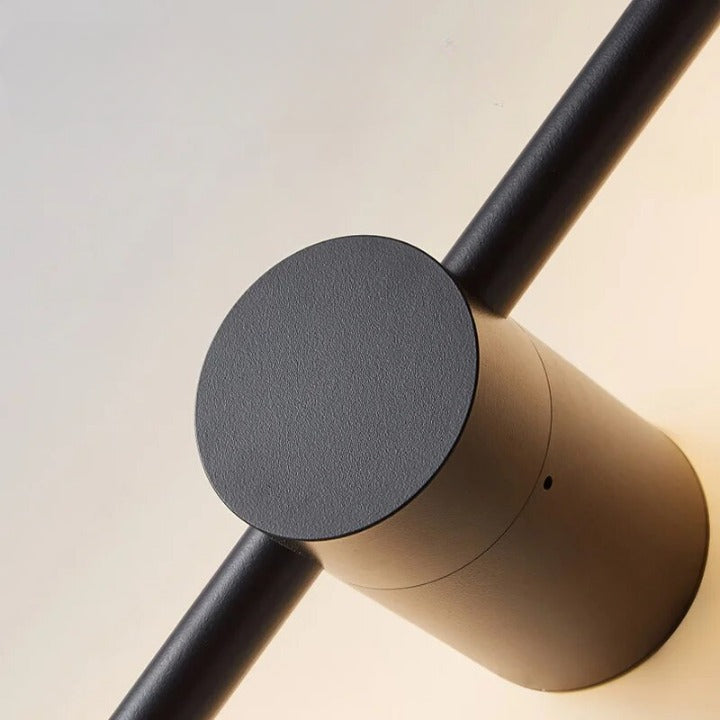 Dimensions Black Vertical LED Wall Light Aluminium