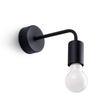 Applique Lumea noire en acier, vue packshot principale sur fond blanc