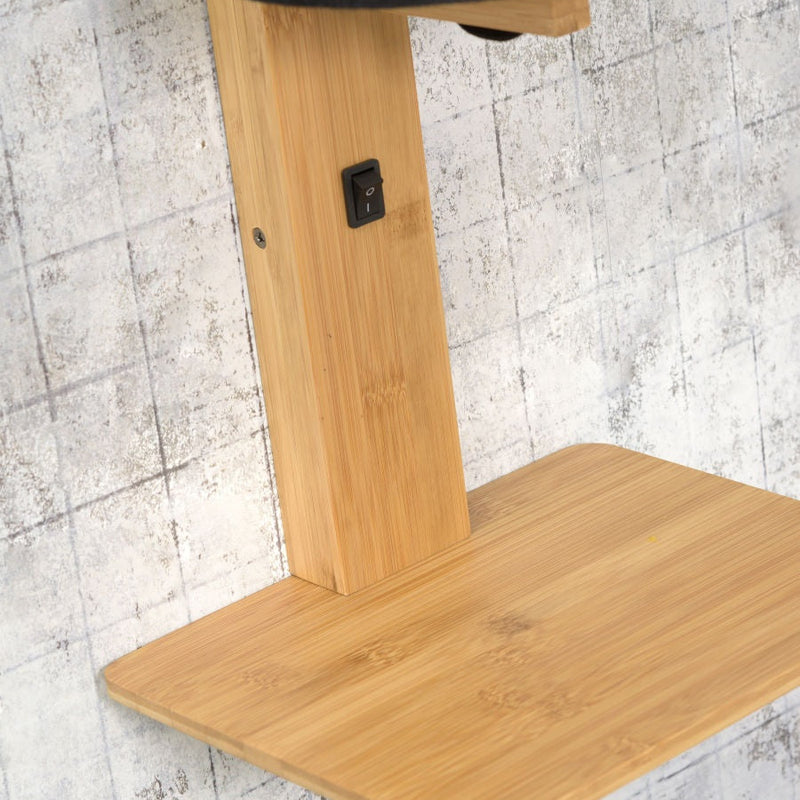 Dimensions Aplique de pared Andes de bambú natural y ecolin negro de 36 cm