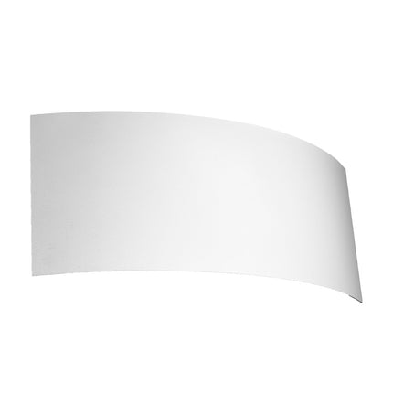 Applique murale Arc en acier laqué blanc, forme incurvée, sur fond blanc