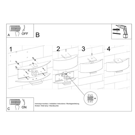 Gros plan sur Applique Murale Arrondie en Bois et Verre