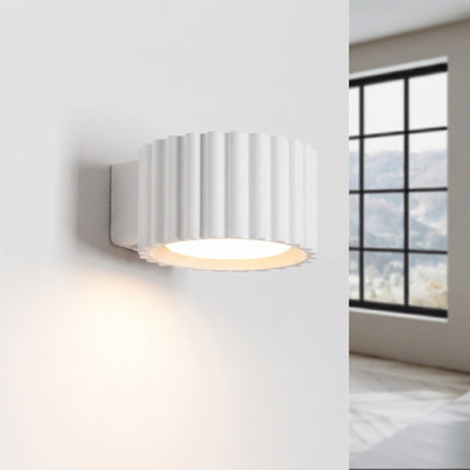 Applique murale Aura blanc, lumière allumée