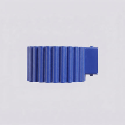 Applique Murale Aura Aluminium Cannelé Bleu Outremer (GX53), packshot de trois quarts