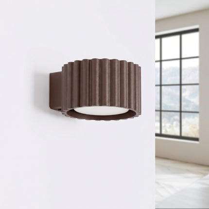 Applique murale Aura brun chocolat, vue en situation