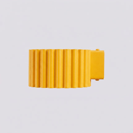 Applique Murale Aura Aluminium Cannelé Jaune Ambré (GX53), packshot de trois quarts