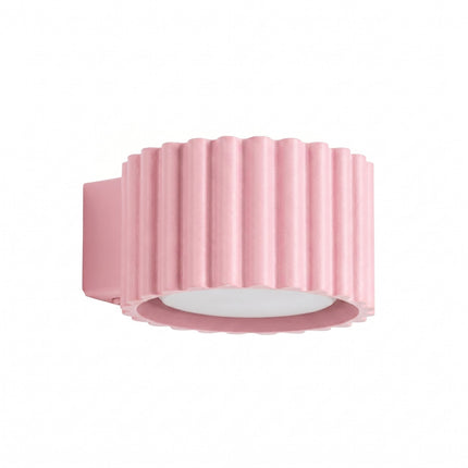 Applique murale Aura rose poudré, packshot sur fond blanc