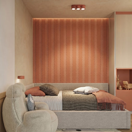 Applique murale Aura rouge ocre, vue d'ambiance