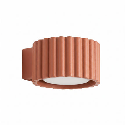 Applique murale Aura rouge ocre, packshot sur fond blanc