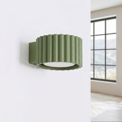 Applique murale Aura vert olive, vue en situation