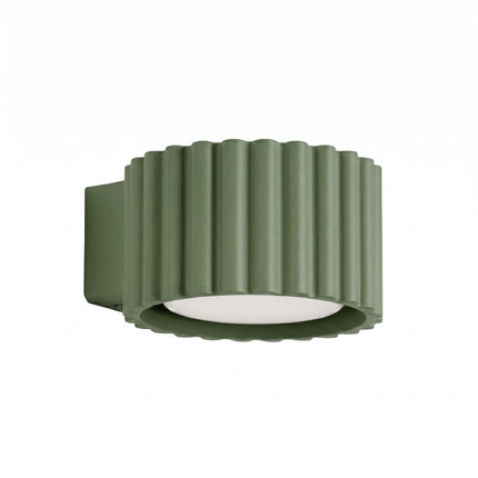 Applique murale Aura vert olive, packshot sur fond blanc