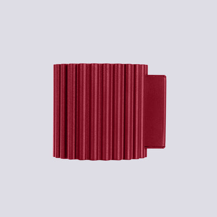 Applique murale AURA bordeaux vue de profil avec sa platine de fixation