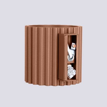 Bornier de raccordement electrique de l'applique murale Aura en aluminium Moka