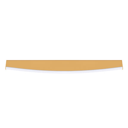 Applique murale barre courbée dorée de 60 cm, LED intégrée, éteinte sur fond blanc