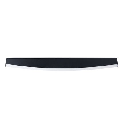 Applique murale barre courbée noire de 60 cm, LED intégrée, éteinte sur fond blanc