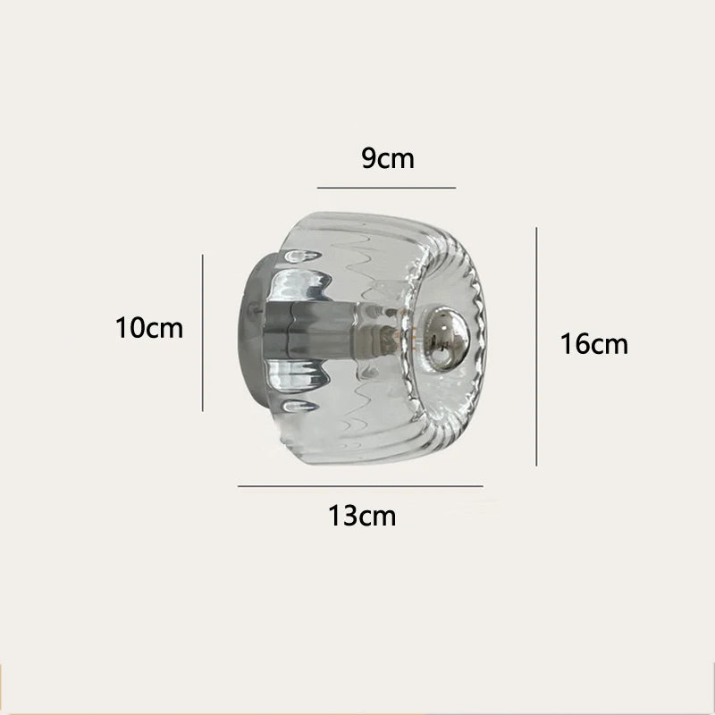 Dimensions Aplique de pared de vidrio decorativo