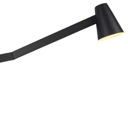 Applique murale Biarritz bras articulé en fer noir, vue packshot fond blanc