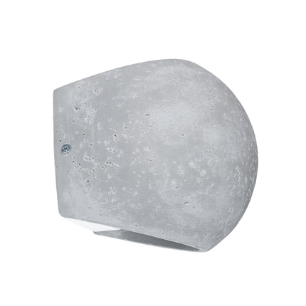 applique murale bombée en béton brut, packshot sur fond blanc