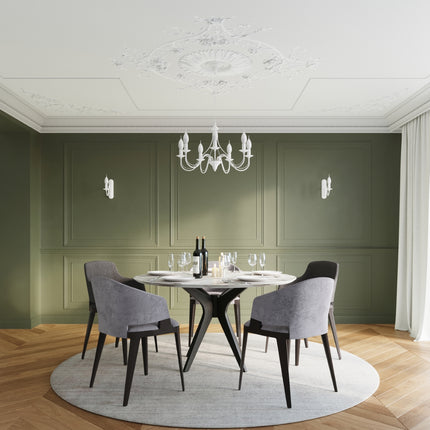 Applique Murale Bougie Moderne Blanche en vue d'angle