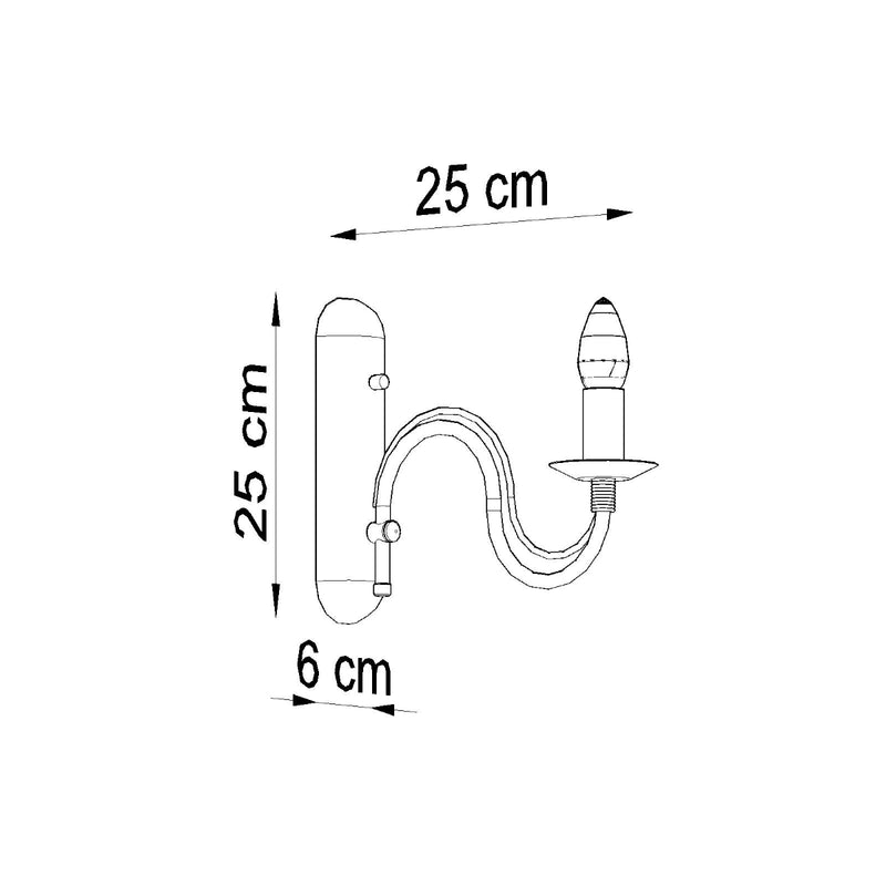 Dimensions Modern White Candle Wall Sconce