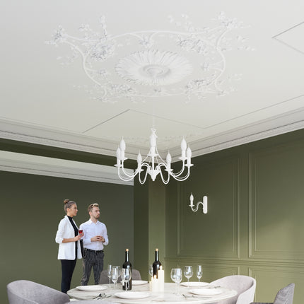 Applique Murale Bougie Moderne Blanche de profil