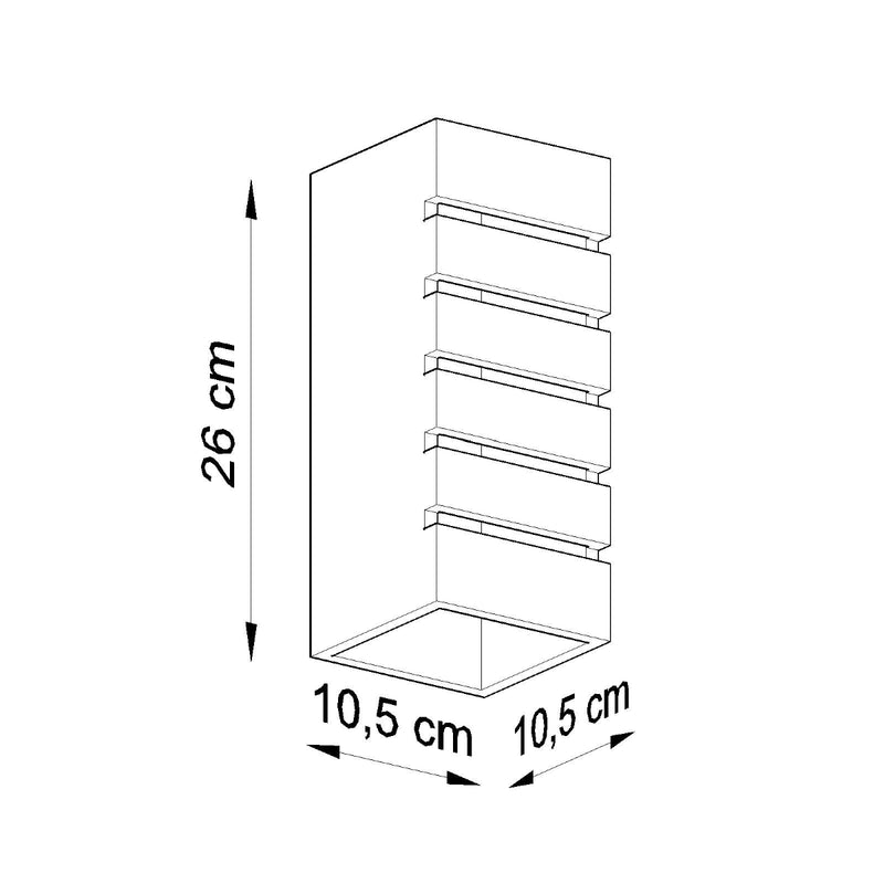 Dimensions Wandleuchte Ziegel aus Keramik