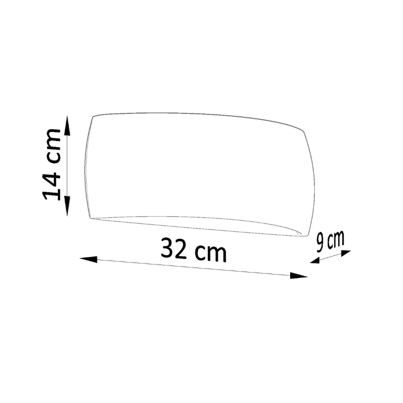 Dimensions Lámpara de pared de cerámica Carapace