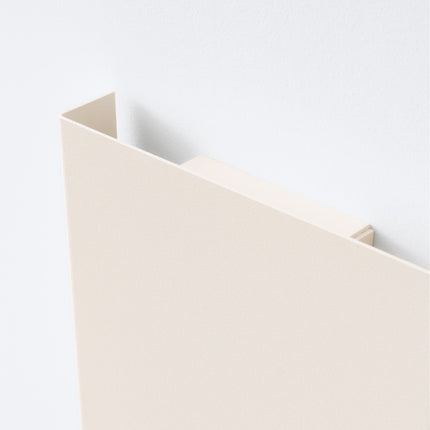 applique murale carrée éclairage haut et bas beige, vue de détail