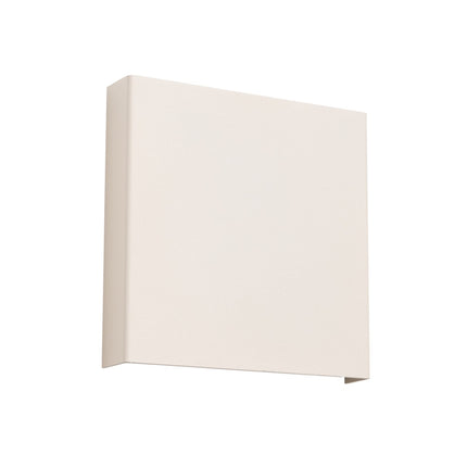 applique murale carrée éclairage haut et bas beige, packshot sur fond blanc