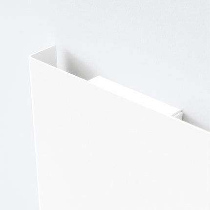 applique murale carrée éclairage haut et bas blanc, vue de détail