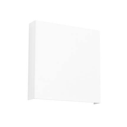 applique murale carrée éclairage haut et bas blanc, packshot sur fond blanc