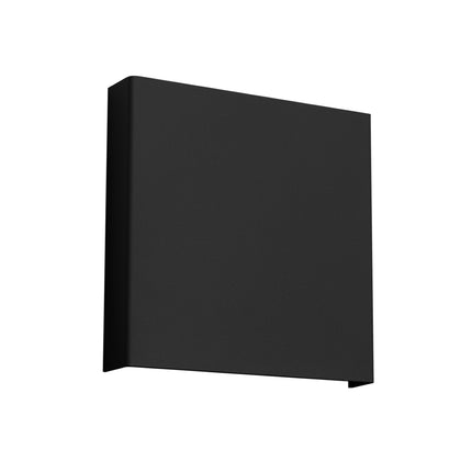 applique murale carrée éclairage haut et bas noir, packshot sur fond blanc